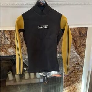 Rip Curl Black and Yellow Wetsuit